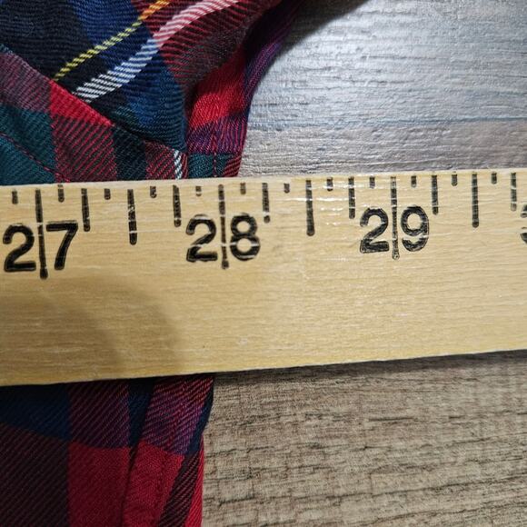 Ralph Lauren Blue Label Shirt Mens Red Plaid Blake 100% Cotton Button Down Large - Picture 6 of 12